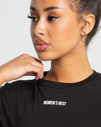 Comfort Lightweight Cropped Boxy Tee | Black