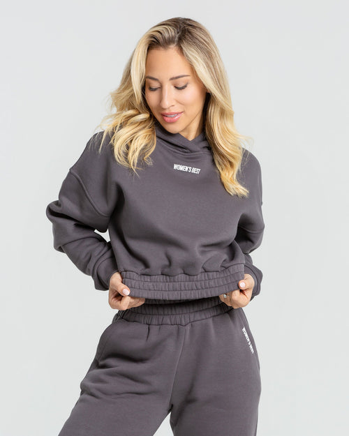 Comfort Cropped Hoodie | Charcoal