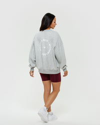 Comfort Oversized Crew Neck | Silver Grey Marl