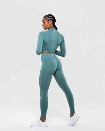 Define Seamless Crop Zip Jacket | Sea Pine