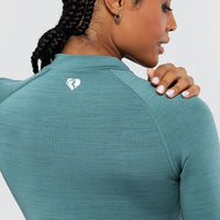 Define Seamless Crop Zip Jacket | Sea Pine