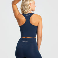 Essential Crop Tank Top | Sapphire Blue