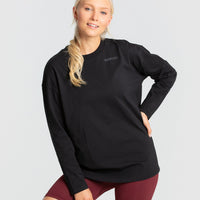 Comfort Oversized Long Sleeve T-Shirt | Black