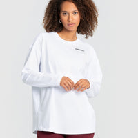 Comfort Oversized Long Sleeve T-Shirt | White
