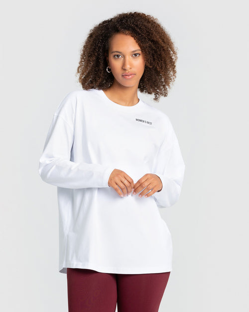 Comfort Oversized Long Sleeve T-Shirt | White