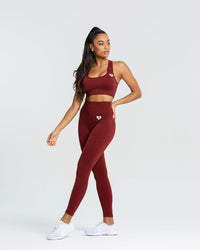 Move Seamless Sports Bra | Ruby Red Solid