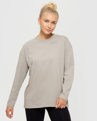 Comfort Oversized Long Sleeve T-Shirt | Buff