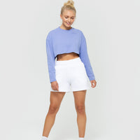 Comfort Oversized Cropped Long Sleeve T-Shirt | Violet