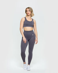 Power Seamless Sports Bra | Charcoal