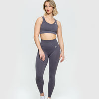 Power Seamless Sports Bra | Charcoal