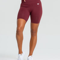 Power Seamless Cycling Shorts | Burgundy