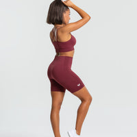 Power Seamless Cycling Shorts | Burgundy