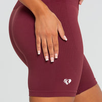 Power Seamless Cycling Shorts | Burgundy