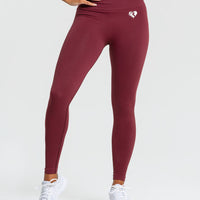 Power Seamless Leggings | Burgundy