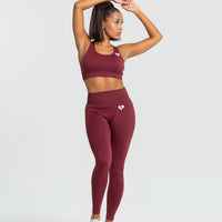Power Seamless Leggings | Burgundy