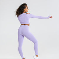 Power Seamless Long Sleeve Crop Top | Lilac
