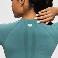 Power Seamless Short Sleeve Crop Top | Sea Pine