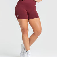 Power Seamless Shorts | Burgundy