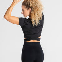 True Tie Crop Top | Black