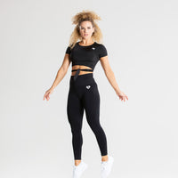 True Tie Crop Top | Black