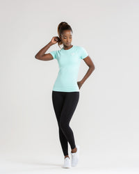 Power Seamless T-Shirt | Bleached Aqua