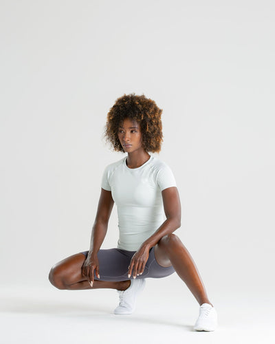 Power Seamless T-Shirt | Washed Light Grey